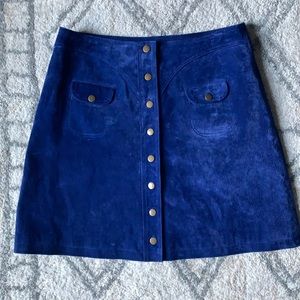 Royal Blue Button Up Skirt